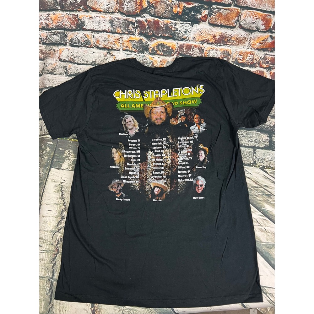 Chris Stapleton All American Road‎ Show Concert T Shirt Black Men's Size L Tour - Picture 2 of 5